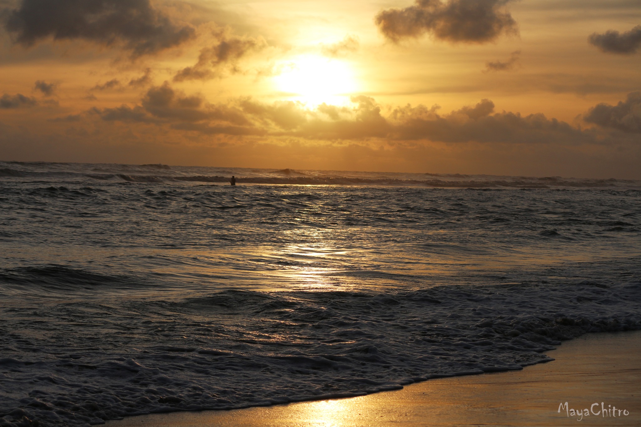 Golden Sunset Ocean