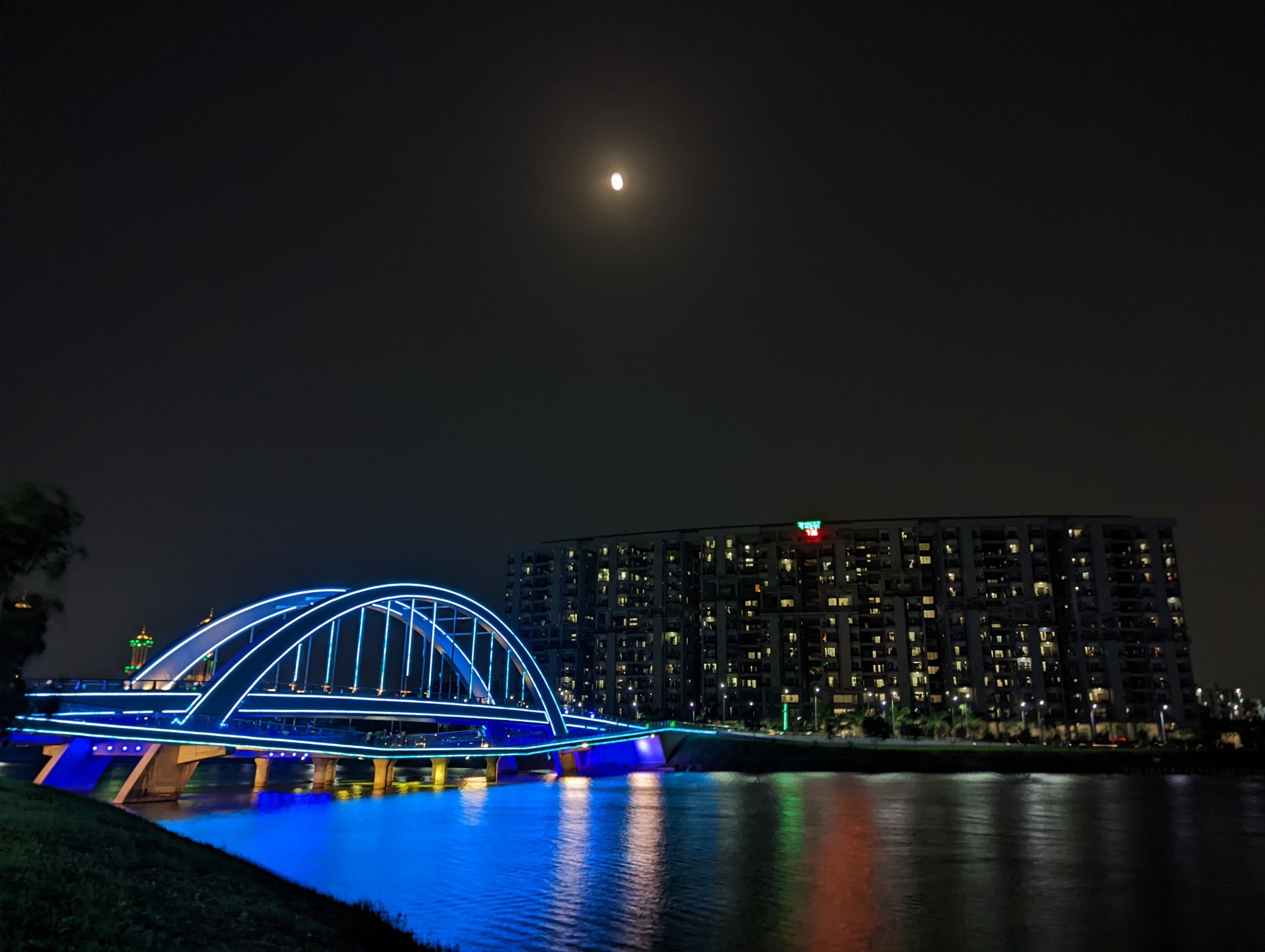 Moonlit Bridge Nightscape
