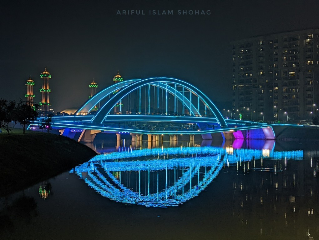 Neon Bridge Night